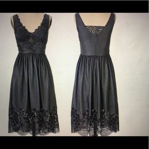 Used Anthropologie Eyelet Silk Dress size 8